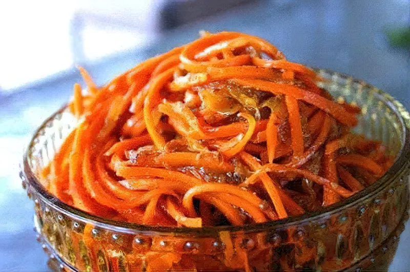 Морква по-корейськи з перцем