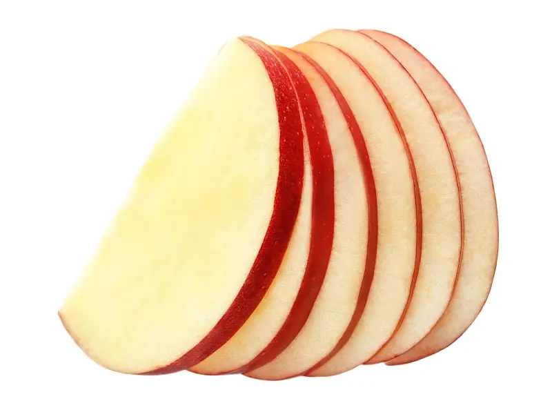 3. Наріжте яблука на тонкі кола